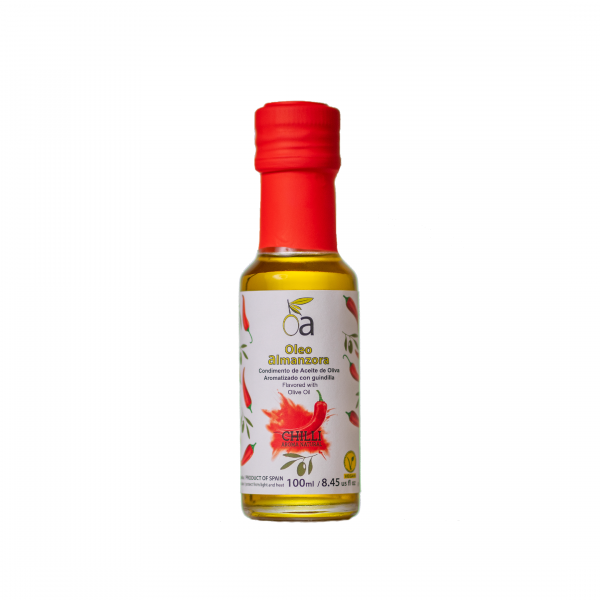 Condimento de Aceite oliva con guindilla chilli